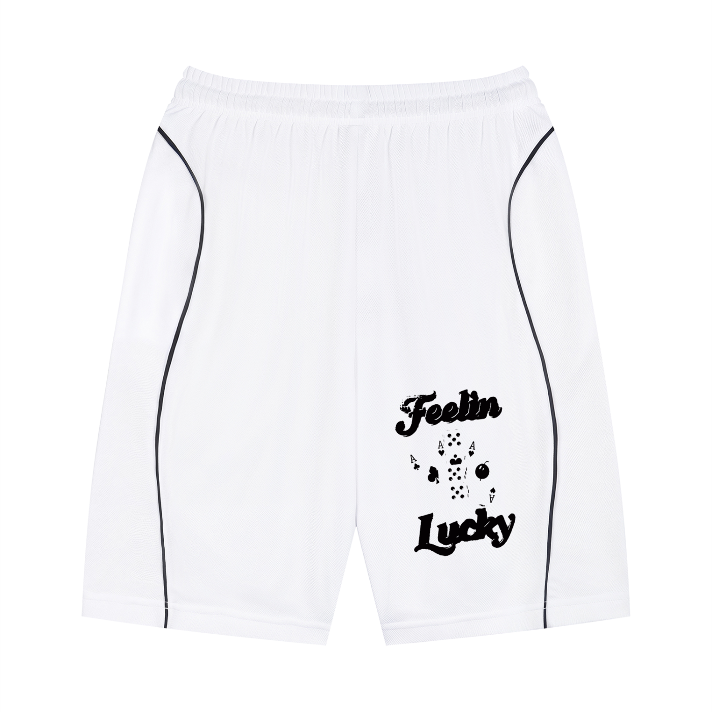 Unisex Piping Drawstring Shorts