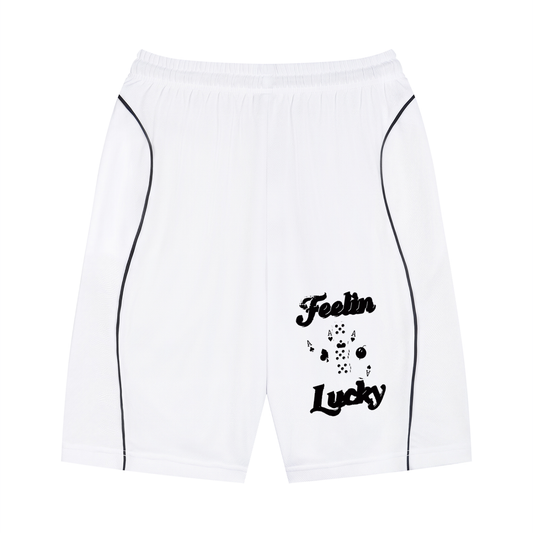 Unisex Piping Drawstring Shorts