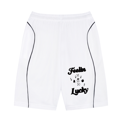 Unisex Piping Drawstring Shorts