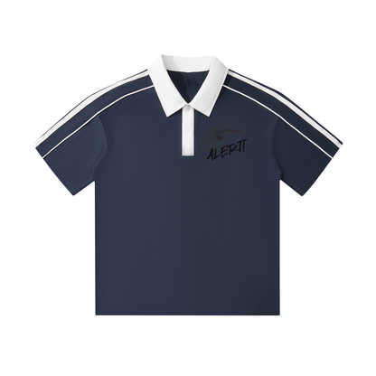 Contrast Collar Short-Sleeve Polo Shirt