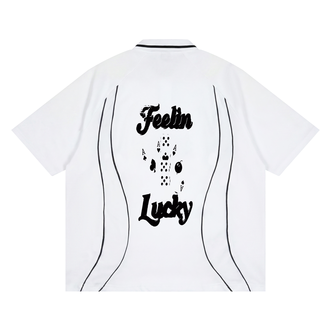 Unisex Raglan Piping Polo Shirt