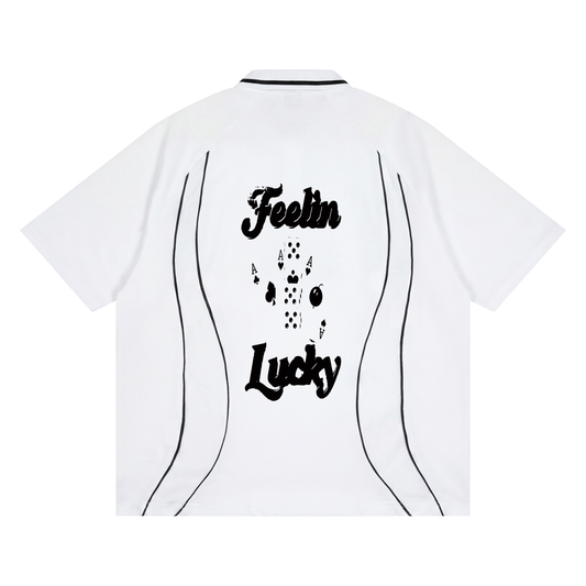 Unisex Raglan Piping Polo Shirt
