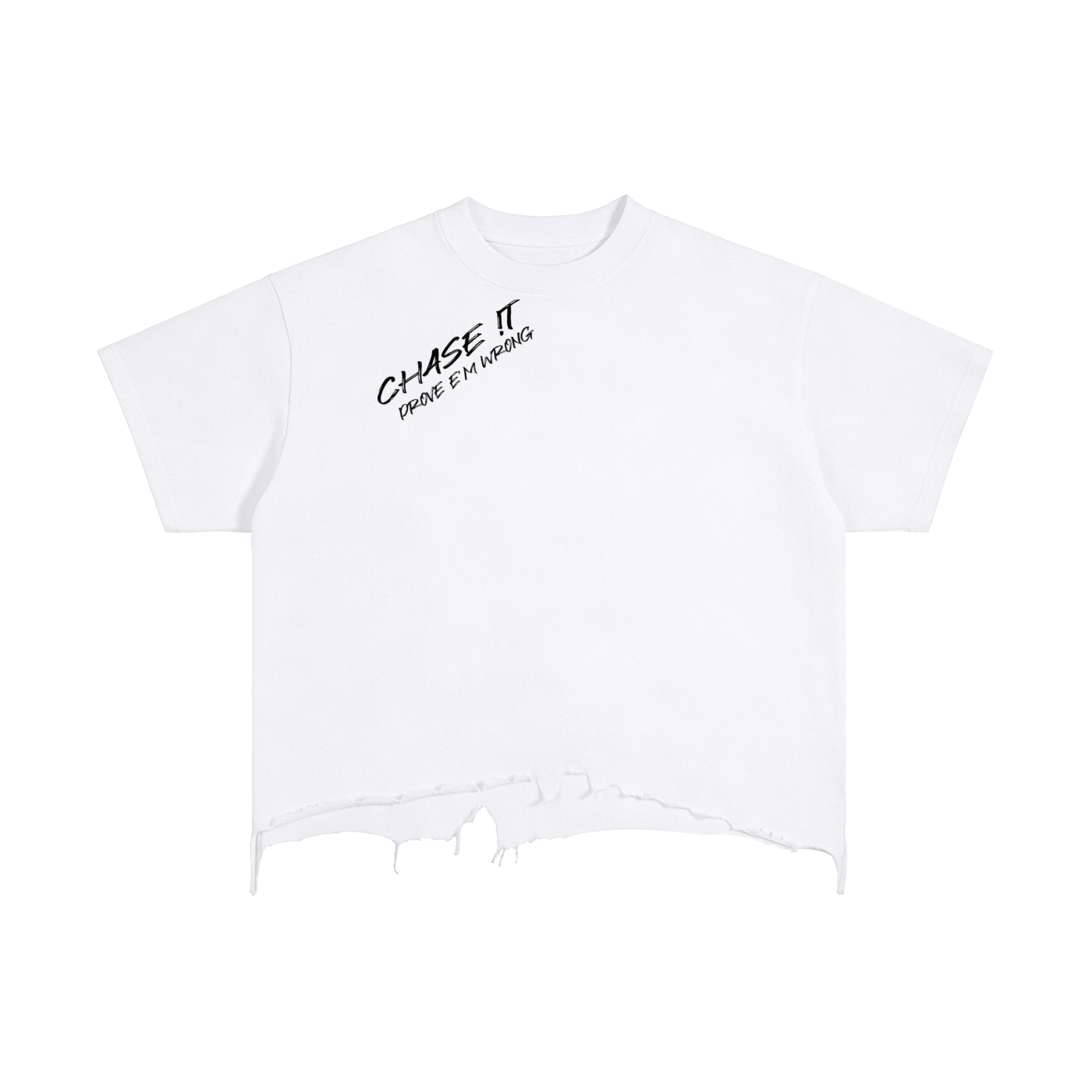 Vintage Wash Boxy Distressed Hem T-Shirt