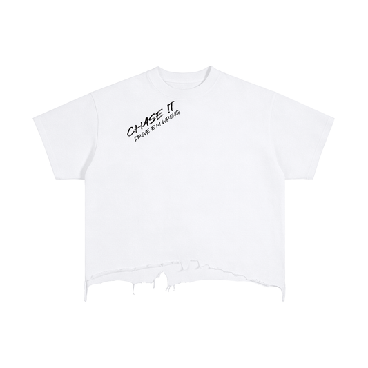 Vintage Wash Boxy Distressed Hem T-Shirt