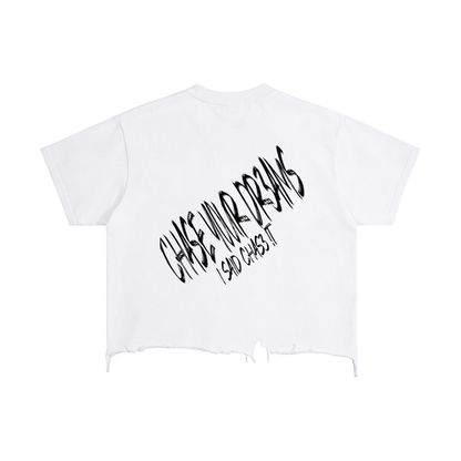 Vintage Wash Boxy Distressed Hem T-Shirt