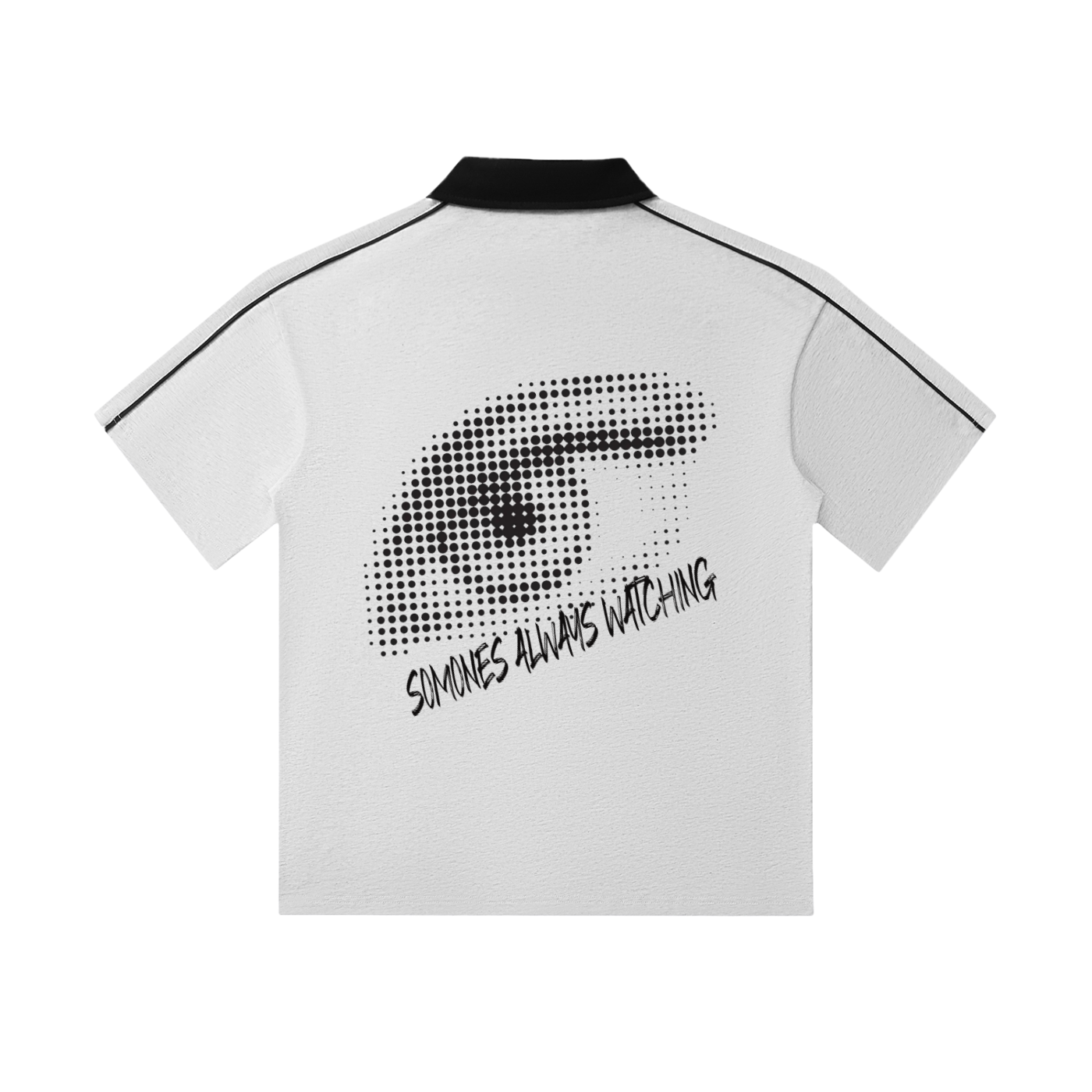 Contrast Collar Short-Sleeve Polo Shirt